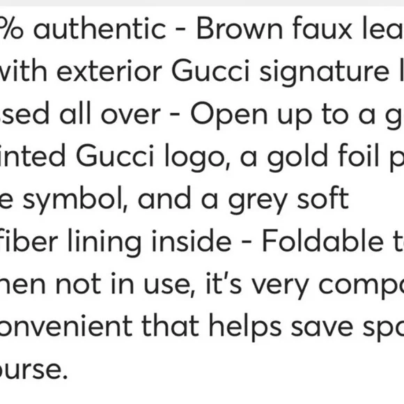 brown leather monogrammed foldable eyeglasses case from Gucci. - Picture 14 of 16